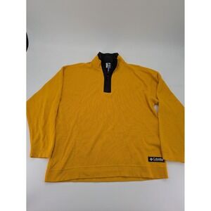 Columbia Sportswear Sweatshirt‎ Mens Size XL Yellow Vintage 1/4 Zip Pullover